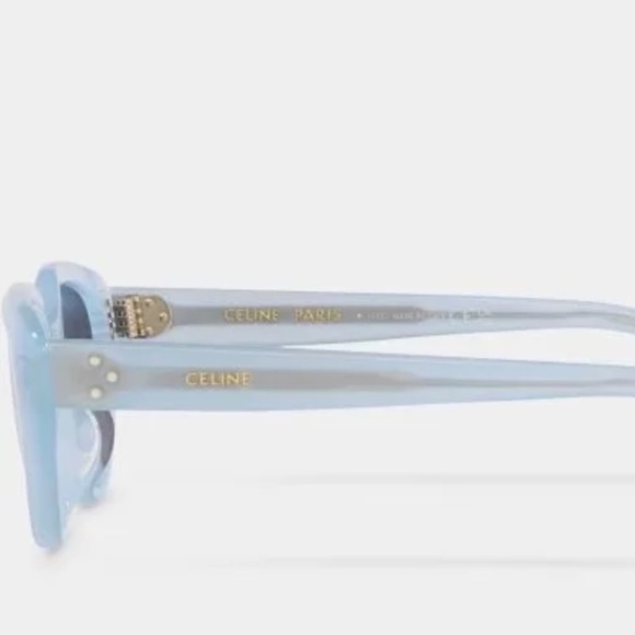 CELINE Women's Blue and Grey Sunglasses With Case - Picture 2 of 3